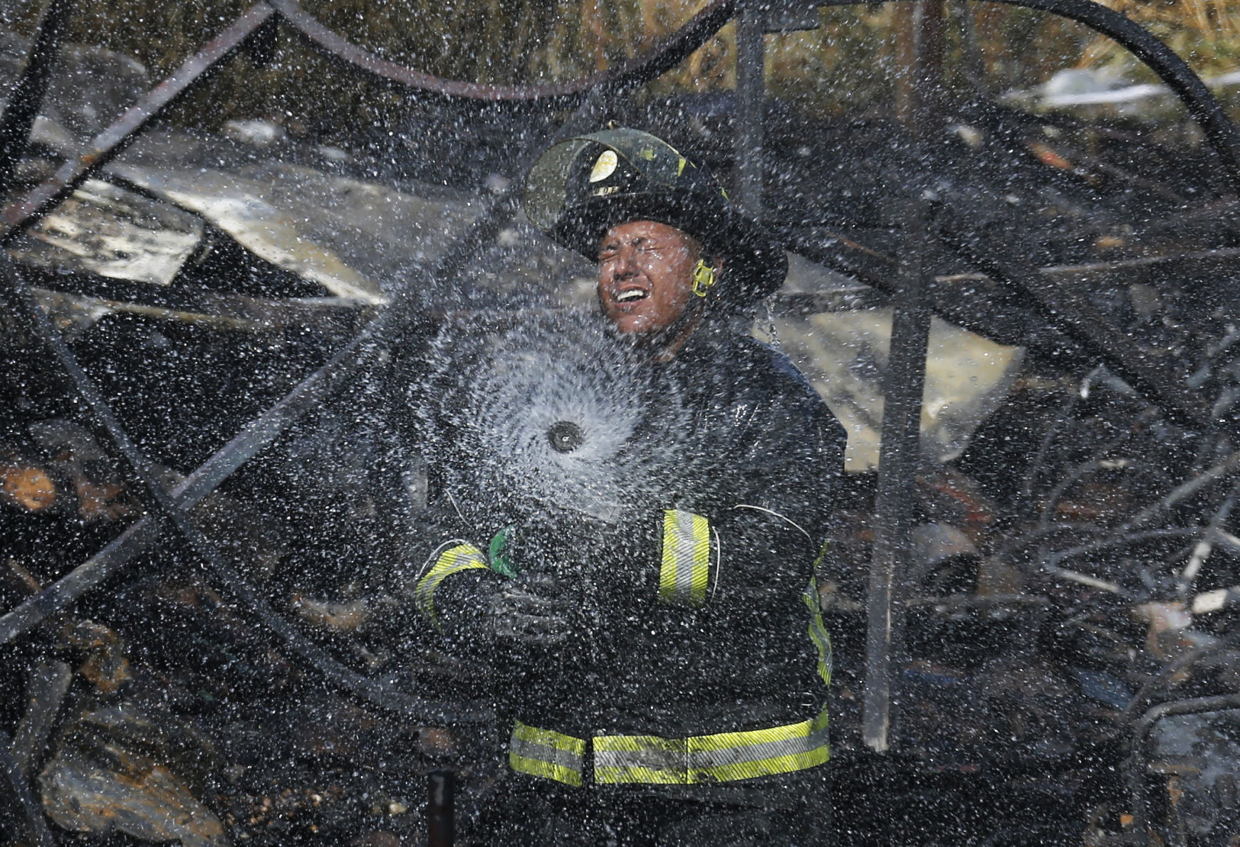 APTOPIX Mexico Market Fire